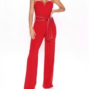 Red jumpsuit